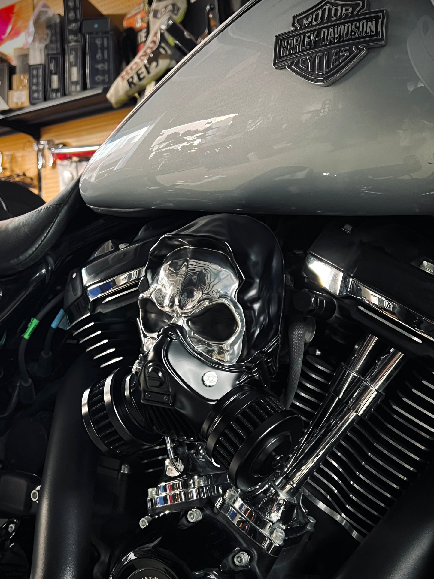 Custom Skull Air Filter Assembly (Multiple Colors Available)