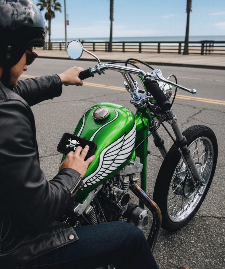 Magnetic Expandable Tank Mount Cell Phone Holder