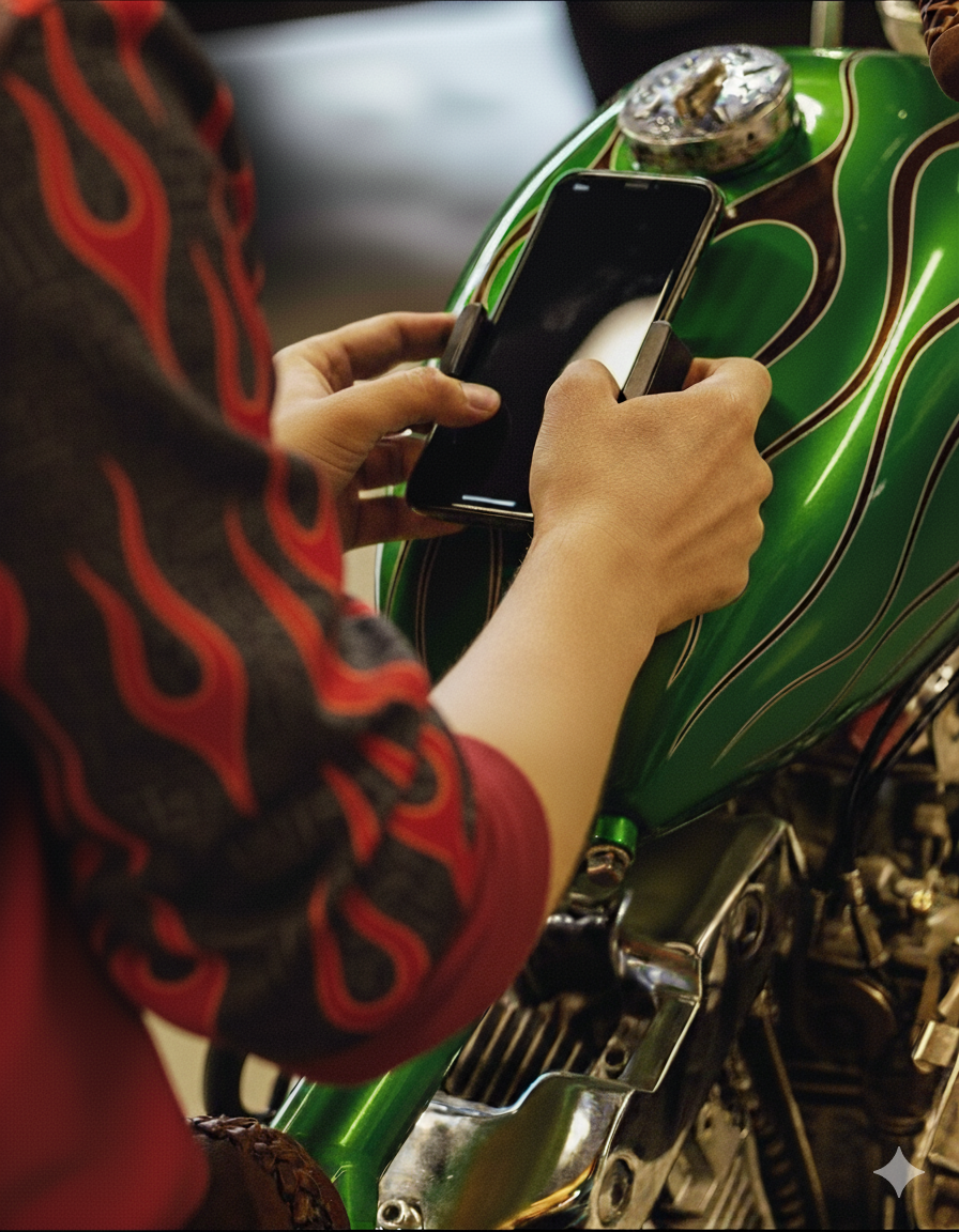 Magnetic Expandable Tank Mount Cell Phone Holder