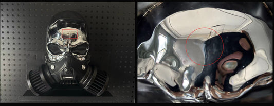 Custom Skull Air Filter Assembly with Minor Cosmetic Imperfection (Manufacturing Defect)